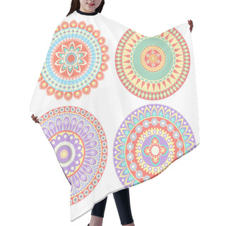 Personality  Colorful Circle Indian Pattern Vector Hair Cutting Cape