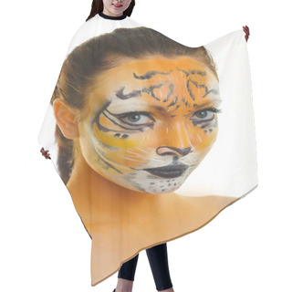 Personality  Wild Tiger Woman Hair Cutting Cape