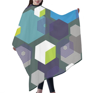 Personality  Hexagons And Cubes. Hair Cutting Cape
