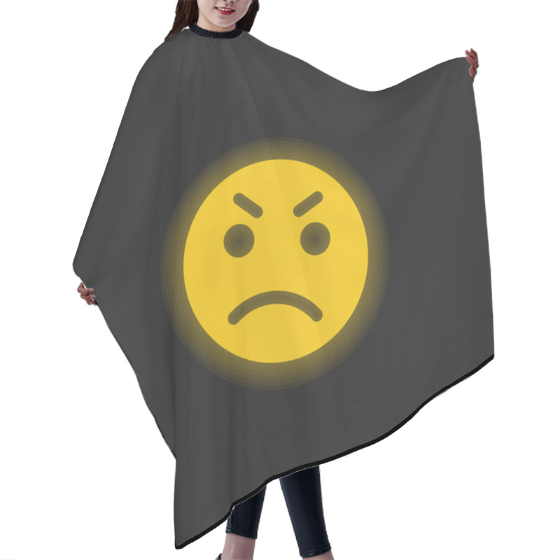 Personality  Anger Yellow Glowing Neon Icon Hair Cutting Cape