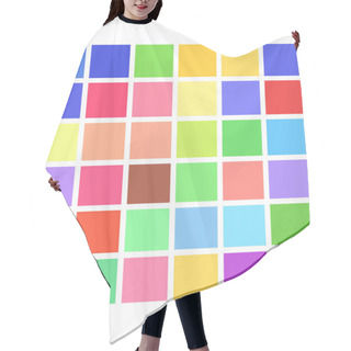 Personality  Tessellation, Mosaic Colorful, Light Colored Squares, Rectangles Pattern Hair Cutting Cape