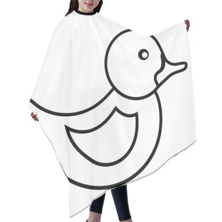 Personality  Rubber Duck Icon Design Template Illustration Isolated Hair Cutting Cape