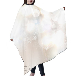 Personality  Elegant Christmas Background With Snowflakes And Place For Text. Hair Cutting Cape