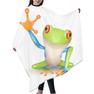Personality  Little Tree Frog Hair Cutting Cape