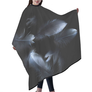 Personality  Bird Feather On Black Background Hair Cutting Cape