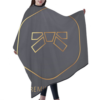 Personality  Belt Golden Line Premium Logo Or Icon Hair Cutting Cape