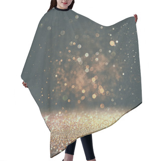 Personality  Glitter Vintage Lights Background. Light Gold And Black. Defocused. Hair Cutting Cape