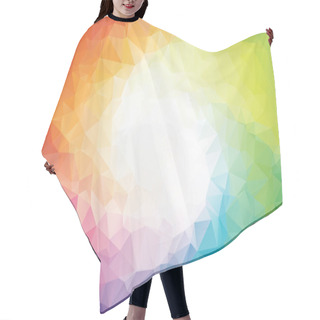 Personality  Colorful Rainbow Polygon Background Or Vector Frame Hair Cutting Cape