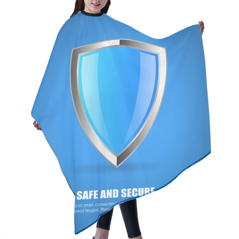 Personality  Security shield icon hair cutting cape
