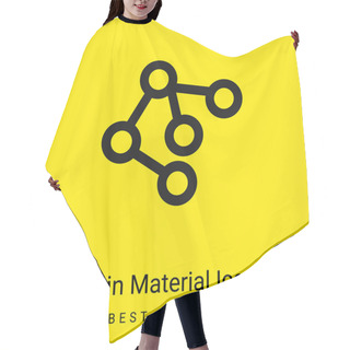 Personality  Atomic Structure Made Of Circles And Lines Minimal Bright Yellow Material Icon Hair Cutting Cape