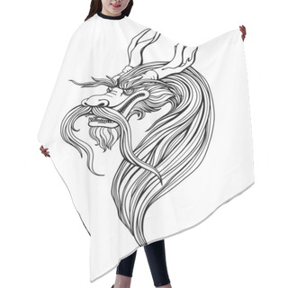 Personality  Coloring  Dragon, Mythical Monster, Yormungand Hair Cutting Cape