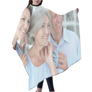 Personality  Happy Family Portrait  Hair Cutting Cape