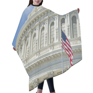 Personality  Washington DC Capital Detail With American Flag Hair Cutting Cape