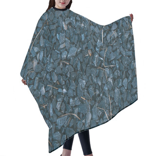 Personality  Close Up Of Background With Black Stones Or Gravel Hair Cutting Cape