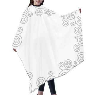 Personality  Frame With Curvy Spirals Hair Cutting Cape