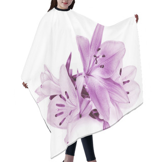 Personality  Lily On White Background Hair Cutting Cape