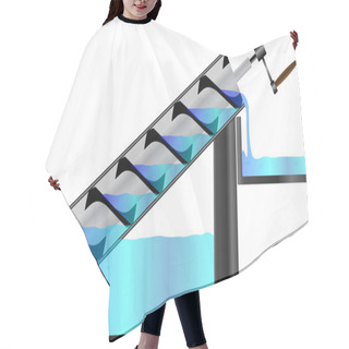 Personality  Archimedes Screw Hair Cutting Cape