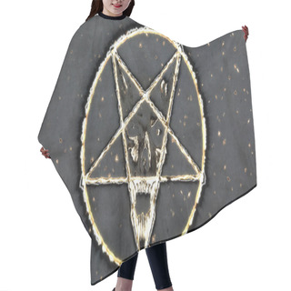 Personality  Inverted Pentagram Symbol With The Face Of The Evil Hair Cutting Cape