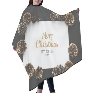 Personality  Pine Cones And Card With Greeting Hair Cutting Cape