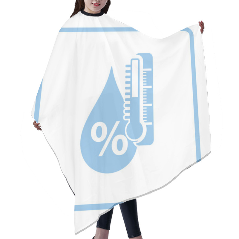 Personality  Blue Humidity Icon Hair Cutting Cape