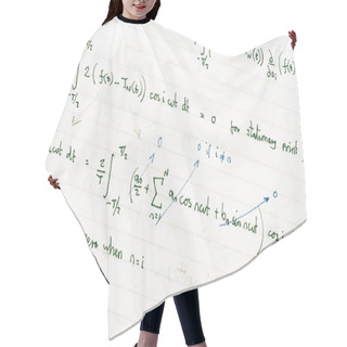 Personality  Mathematical Equations Handwritten Hair Cutting Cape