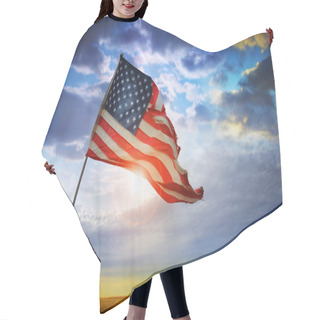 Personality  Old Glory Flag Hair Cutting Cape
