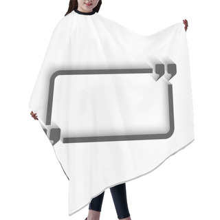 Personality  Quote And Rectangle Frame For Text Hair Cutting Cape