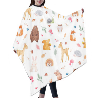 Personality  Watercolor Baby Vector Pattern Hair Cutting Cape