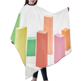 Personality  Colorful Blocks Of Statistic Chart With Shadow On White Background Hair Cutting Cape