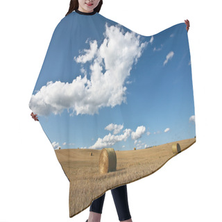 Personality  View Of Harvest At The Field Hair Cutting Cape