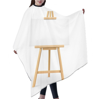 Personality  Wooden Easel Template. Vector Hair Cutting Cape