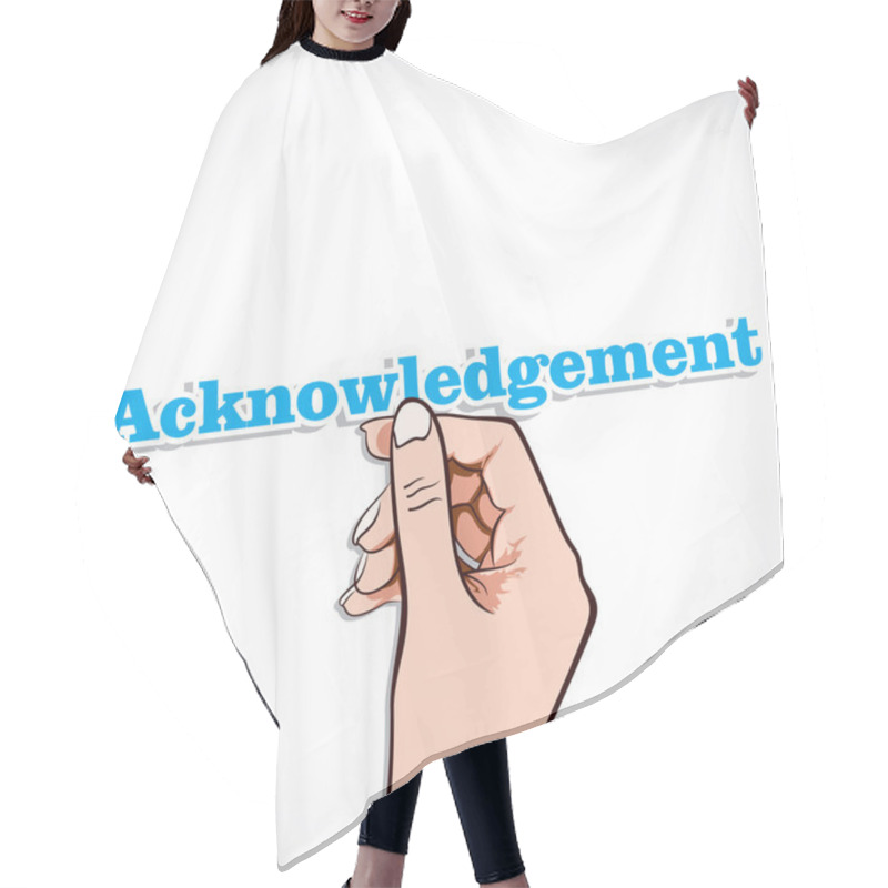 Personality  Acknowledgement Word In Hand Hair Cutting Cape