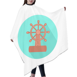 Personality  Sailor Wheel. On A White Background In A Bright Circle Hair Cutting Cape