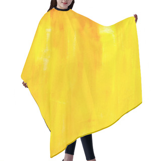 Personality  Abstract Painting With Bright Yellow Paint Strokes, Full Frame Hair Cutting Cape