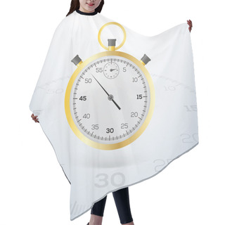 Personality  Vector Design Of Stopwatch.  Hair Cutting Cape