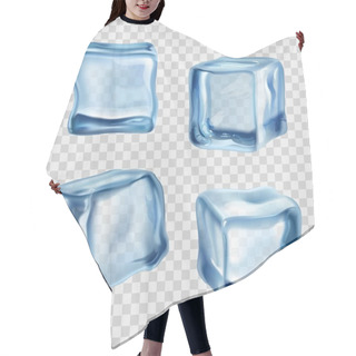 Personality  Ice Cubes Blue Transparent Hair Cutting Cape