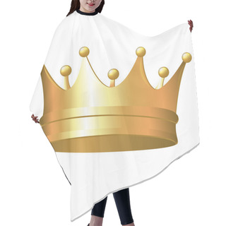 Personality  Gold Crown Hair Cutting Cape