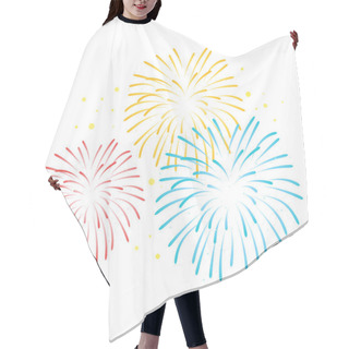 Personality  Vector Colorful Fireworks Hair Cutting Cape