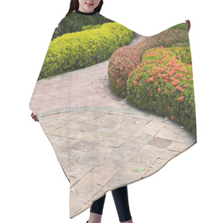 Personality  The Path In The Garden. Hair Cutting Cape