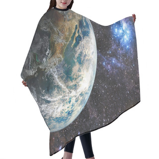 Personality  Planet In The Background Galaxies And Luminous Stars. Elements Of This Image Furnished By NASA Hair Cutting Cape