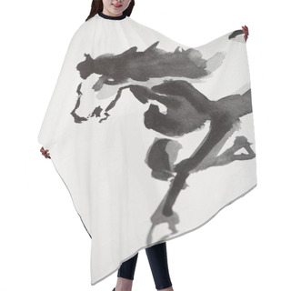 Personality  Paper With Japanese Painting With Horse Hair Cutting Cape