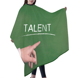 Personality  Businessman Pointing On Talent Hair Cutting Cape