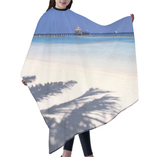 Personality  White Sand Beach, Turquoise Pacific Ocean Waters And Wood Pier Hair Cutting Cape