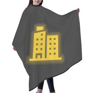 Personality  Apartment Yellow Glowing Neon Icon Hair Cutting Cape
