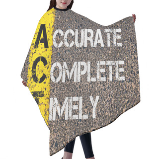 Personality  Business Acronym ACT As Accurate Complete Timely Hair Cutting Cape