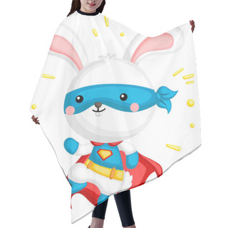 Personality  A Vector Of Cute Bunny In A Superhero Costume Hair Cutting Cape