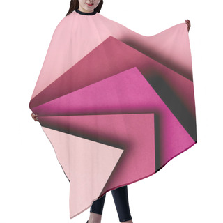 Personality  Abstract Background With Paper Sheets In Magenta Tones Hair Cutting Cape