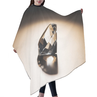 Personality  Clear Big Diamond On Black And Golden Background Hair Cutting Cape