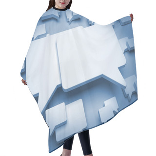 Personality  Blank Speech Bubble. Hair Cutting Cape