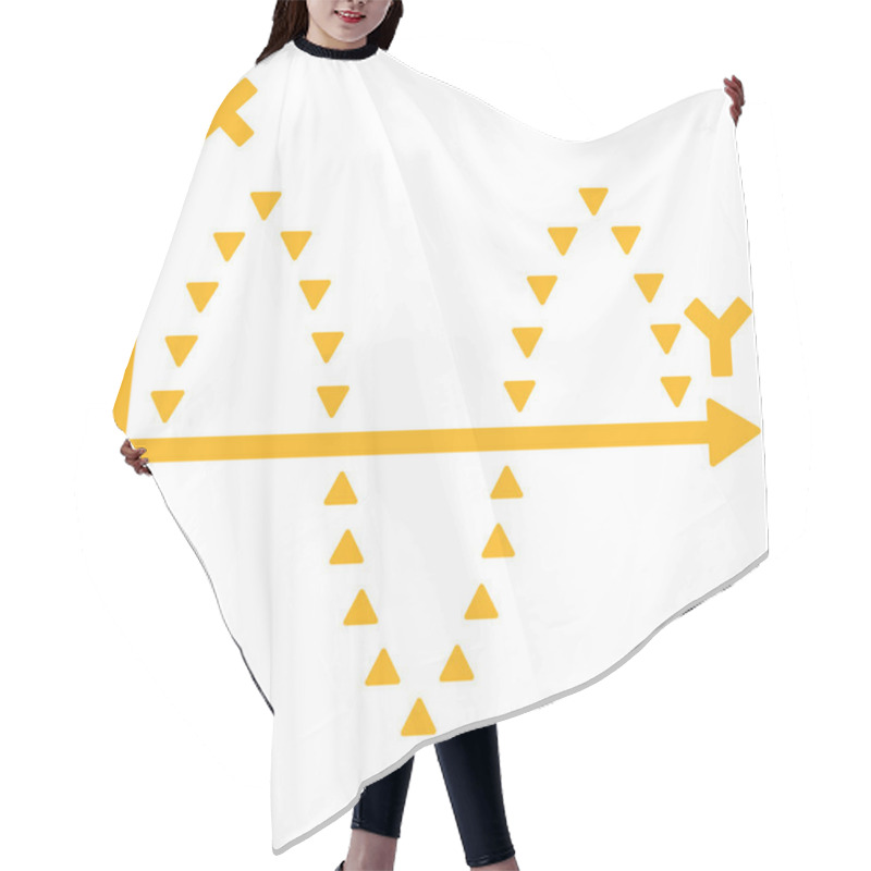 Personality  Dotted Sinusoid Plot Flat Vector Symbol Hair Cutting Cape